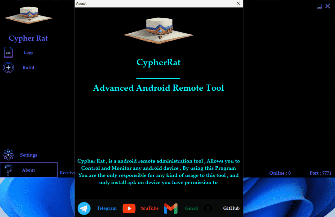 Cypher Rat About - This screenshot and picture show about cypher rat.