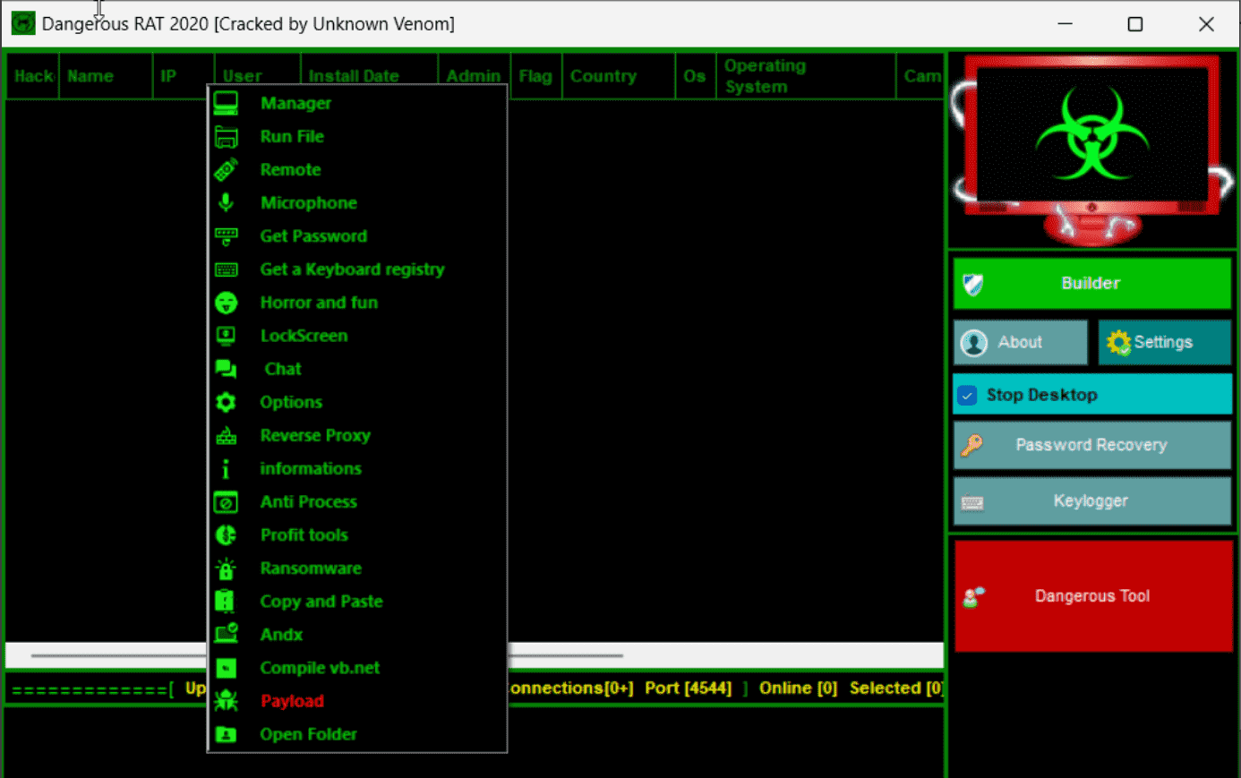Dangrous Rat All Tools Dangrous Rat All Tools and exploit screenshot