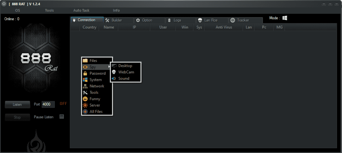 888 Rat Spy Tool - 888 rat spy features allow to spy on anyone activites