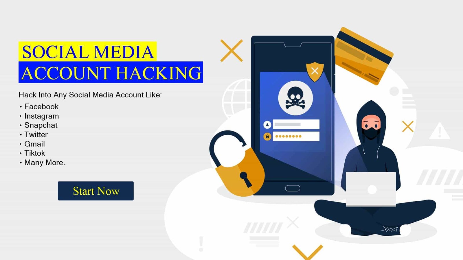 Social-Media-Account-Hacking | Learn about facebook, instagram, gmail, snapchat, twitter, tiktok and more other social media account hacking