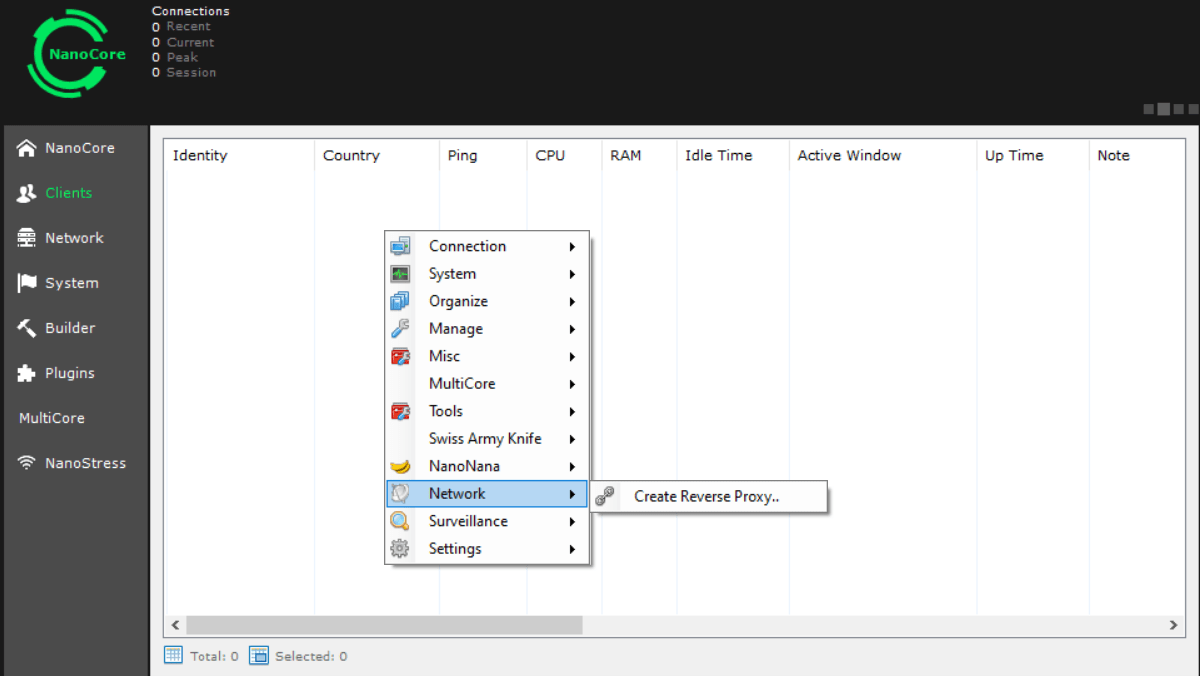 NanoCore Rat Network Settings