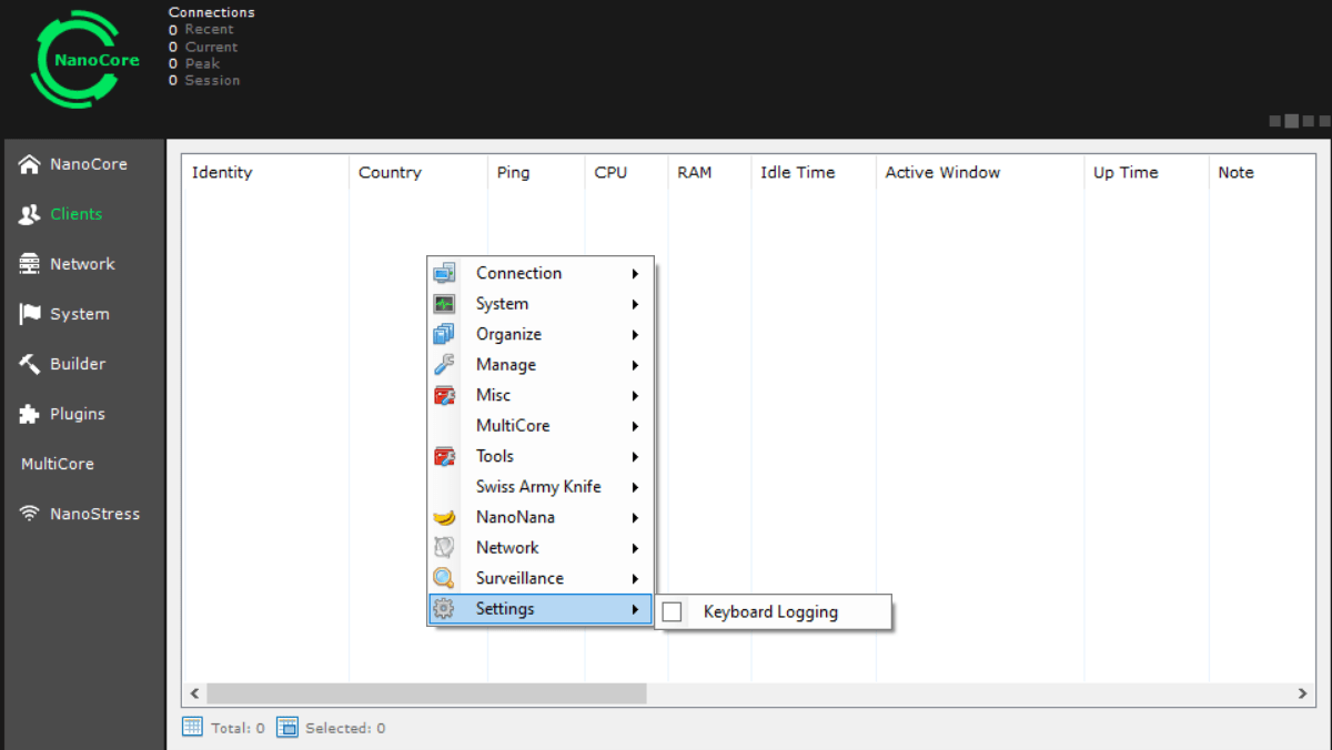 NanoCore Rat Settings