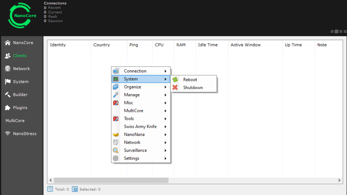 NanoCore Rat System | Setting to power off or power on system client computer in NanoCore Remote access Trojan