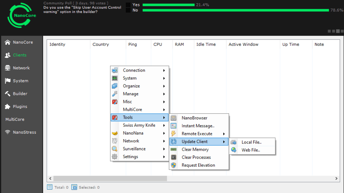 NanoCore Rat Tools Update Client - Update Client Setting of NanoCore Remote Access Trojan