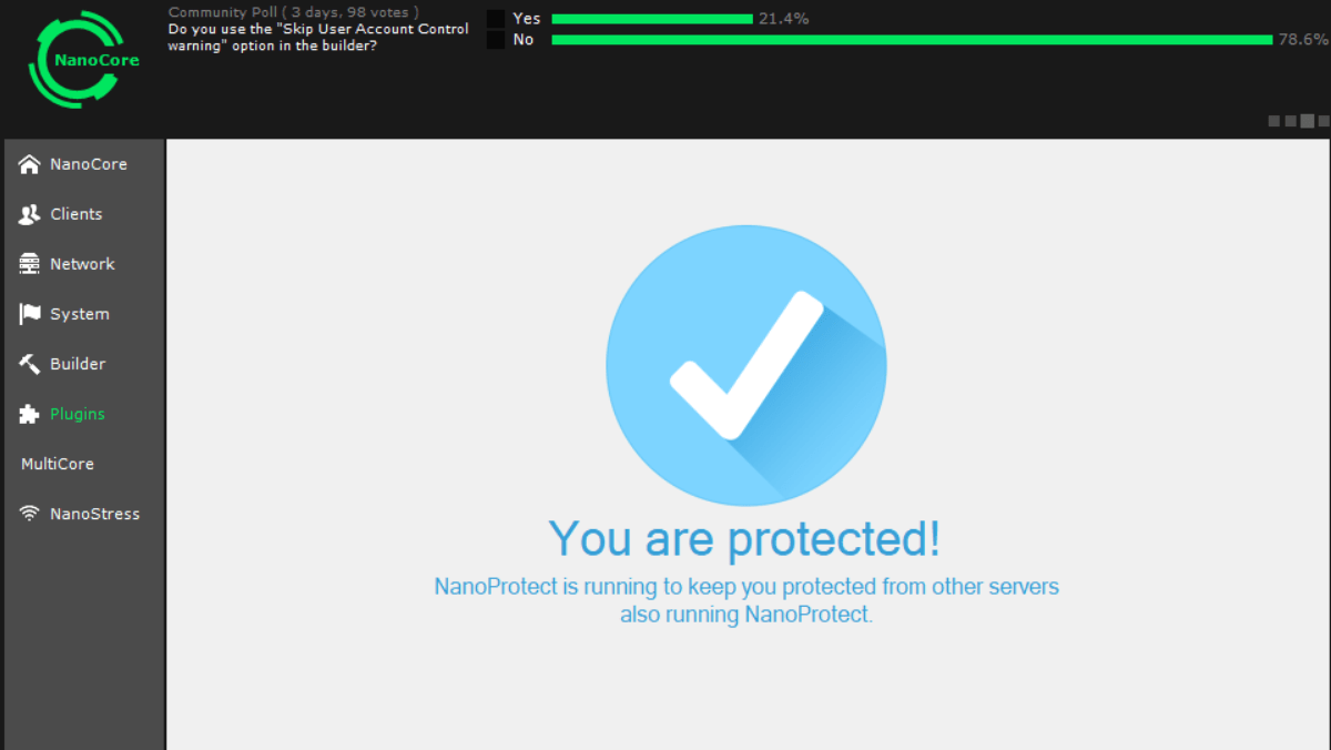 NanoCore Rat You Are Protected - All the data transfer through it will be encrypted