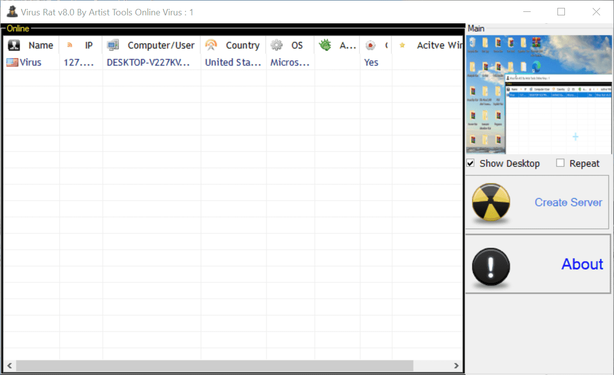 Virus Rat By Artist Tools - Windows Hacking Rat