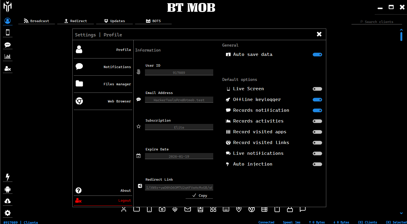 BTMOB - Settings